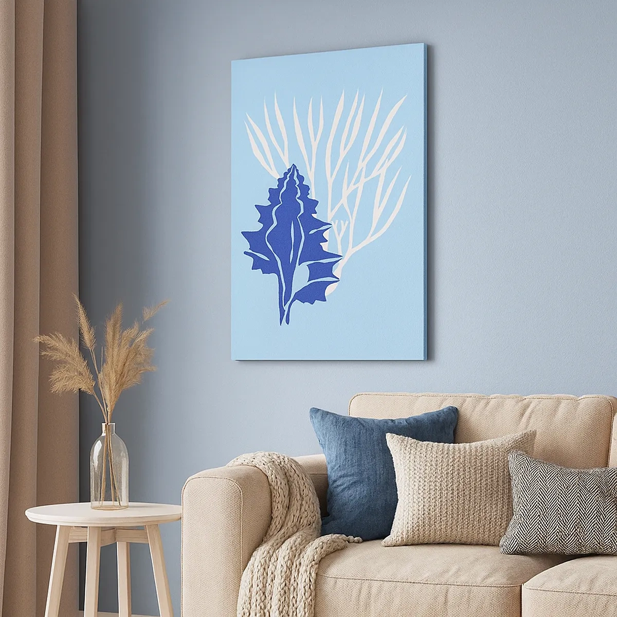 Canvastavla - Bild på duk - Bladformer - 50x70 cm