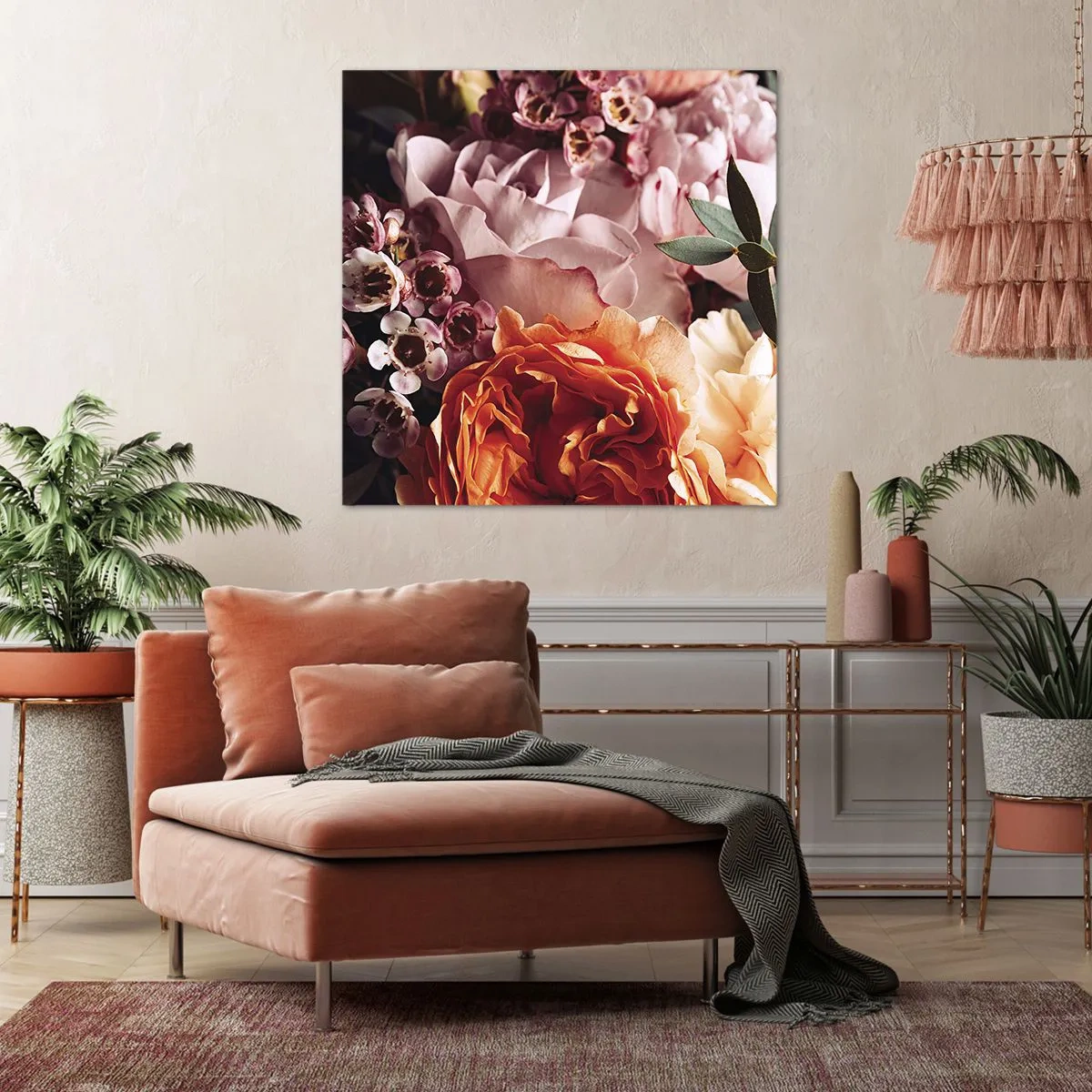 Canvastavla - Bild på duk - Omgärdade av skönhet - 50x50 cm