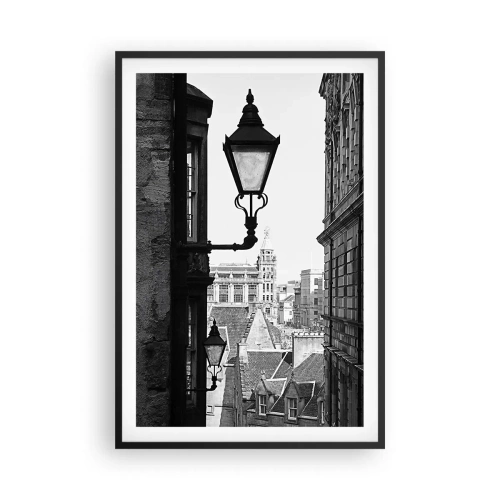 Affisch i svart ram - Historia från Edinburgh - 61x91 cm
