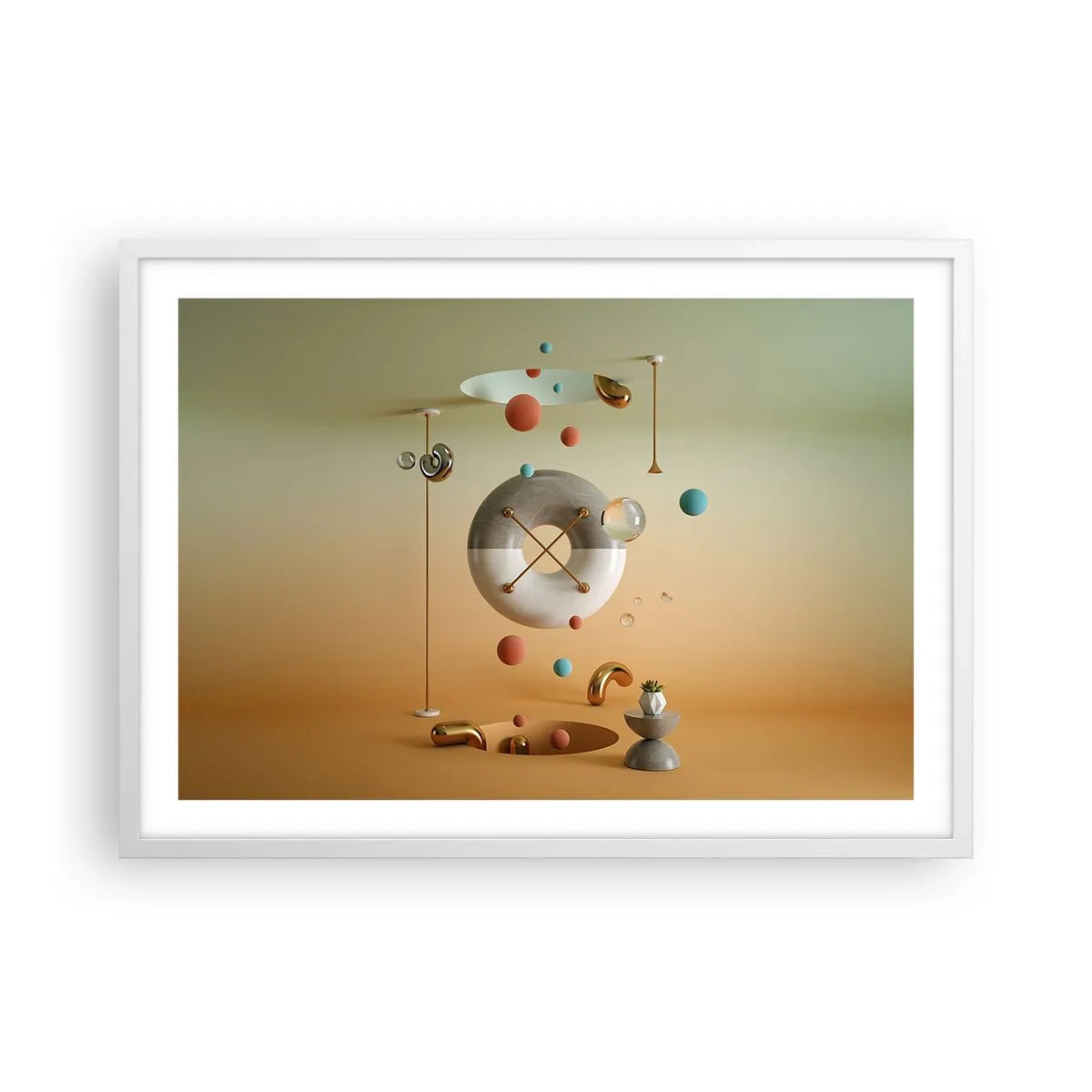 Affisch i vit ram - Vad som helst kan hända - 70x50 cm