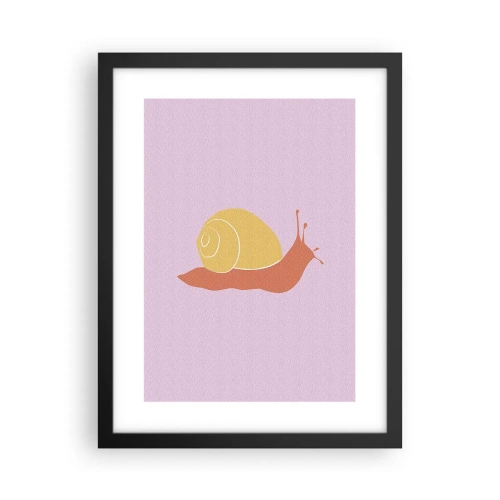 Affisch i svart ram - Det är ingen brådska - 30x40 cm