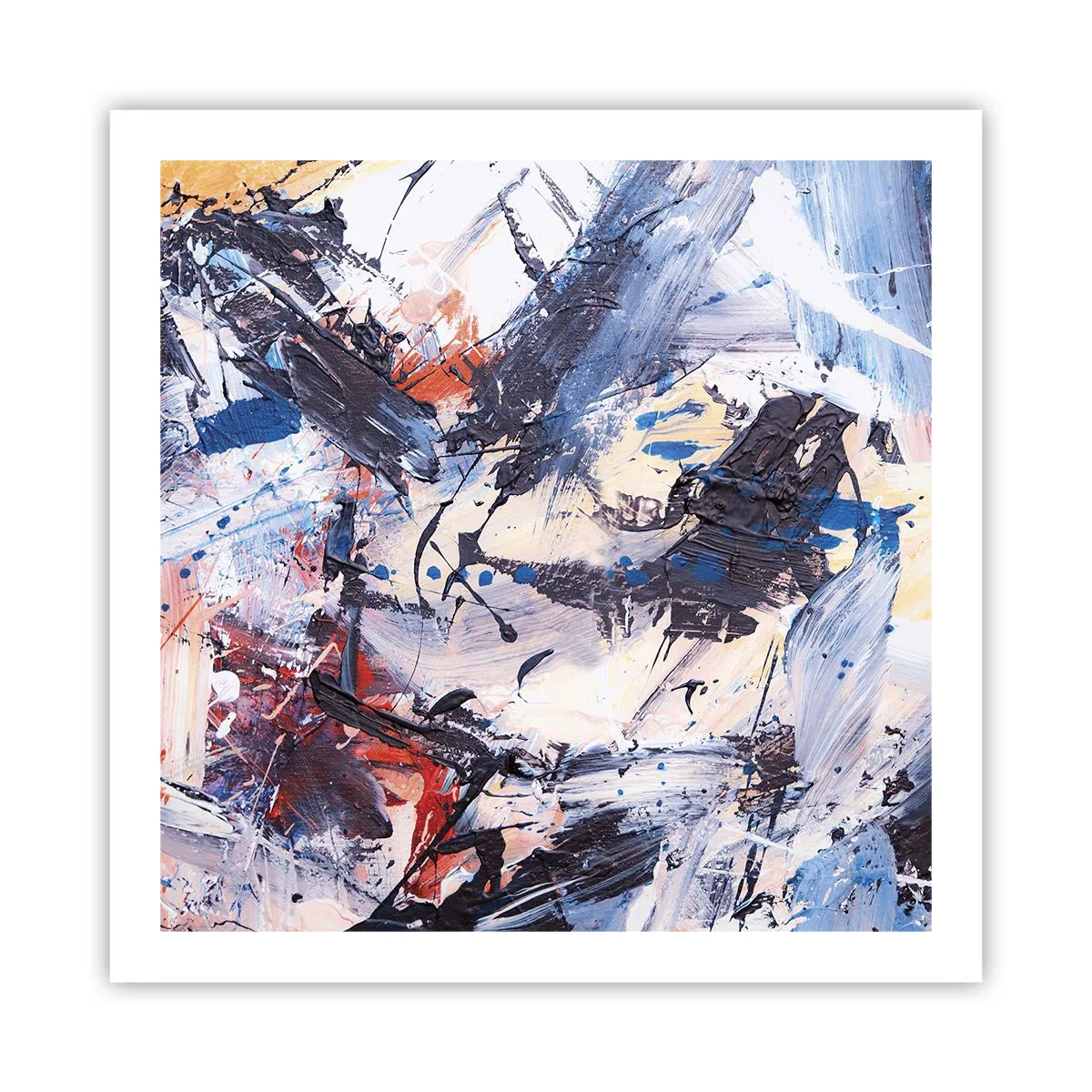 Affisch - Abstraktionen galna dans - 60x60 cm