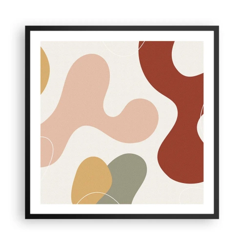 Affisch i svart ram - Ornamental zig-zack? - 60x60 cm