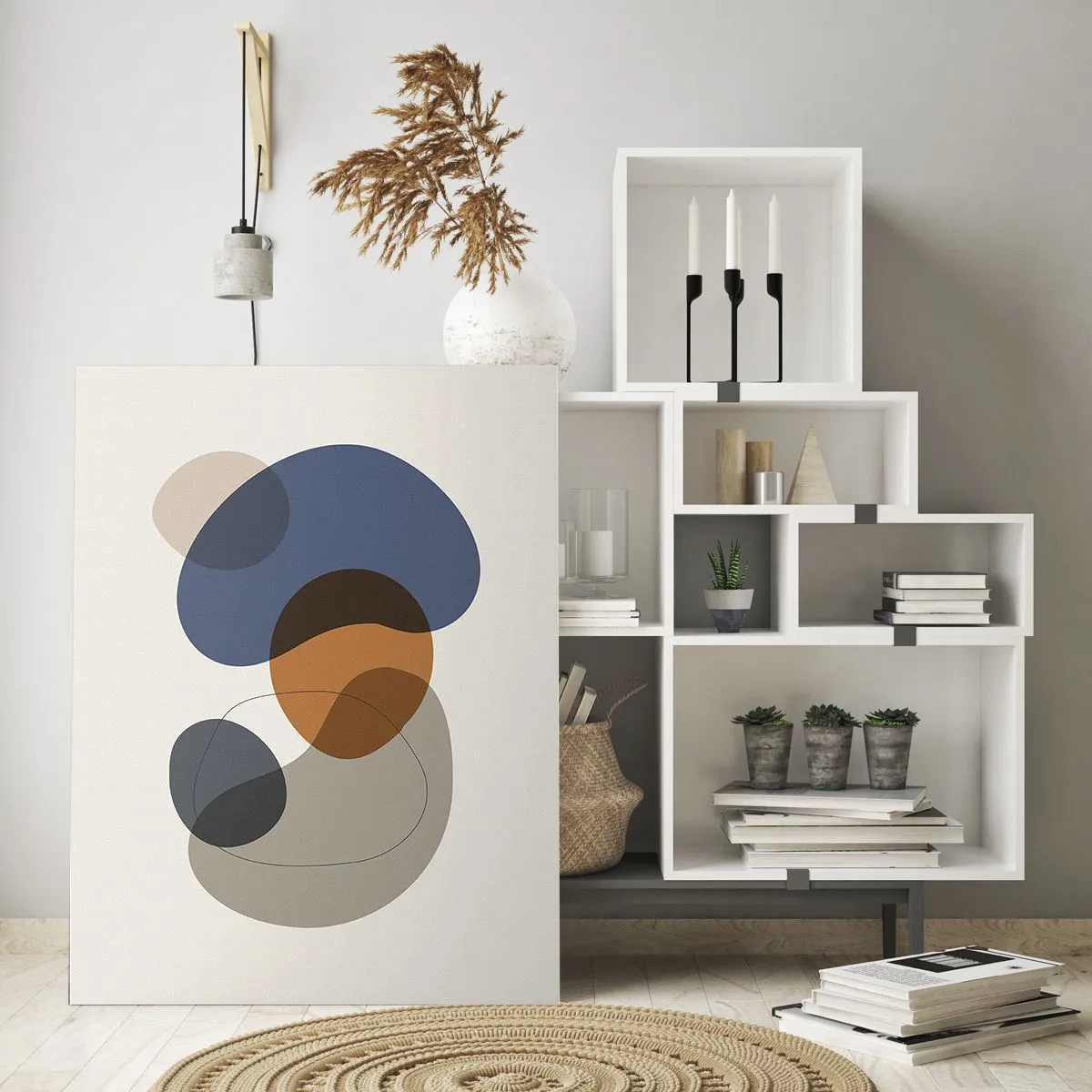 Glastavla - Bild på glas - Färgernas droppar - 50x70 cm