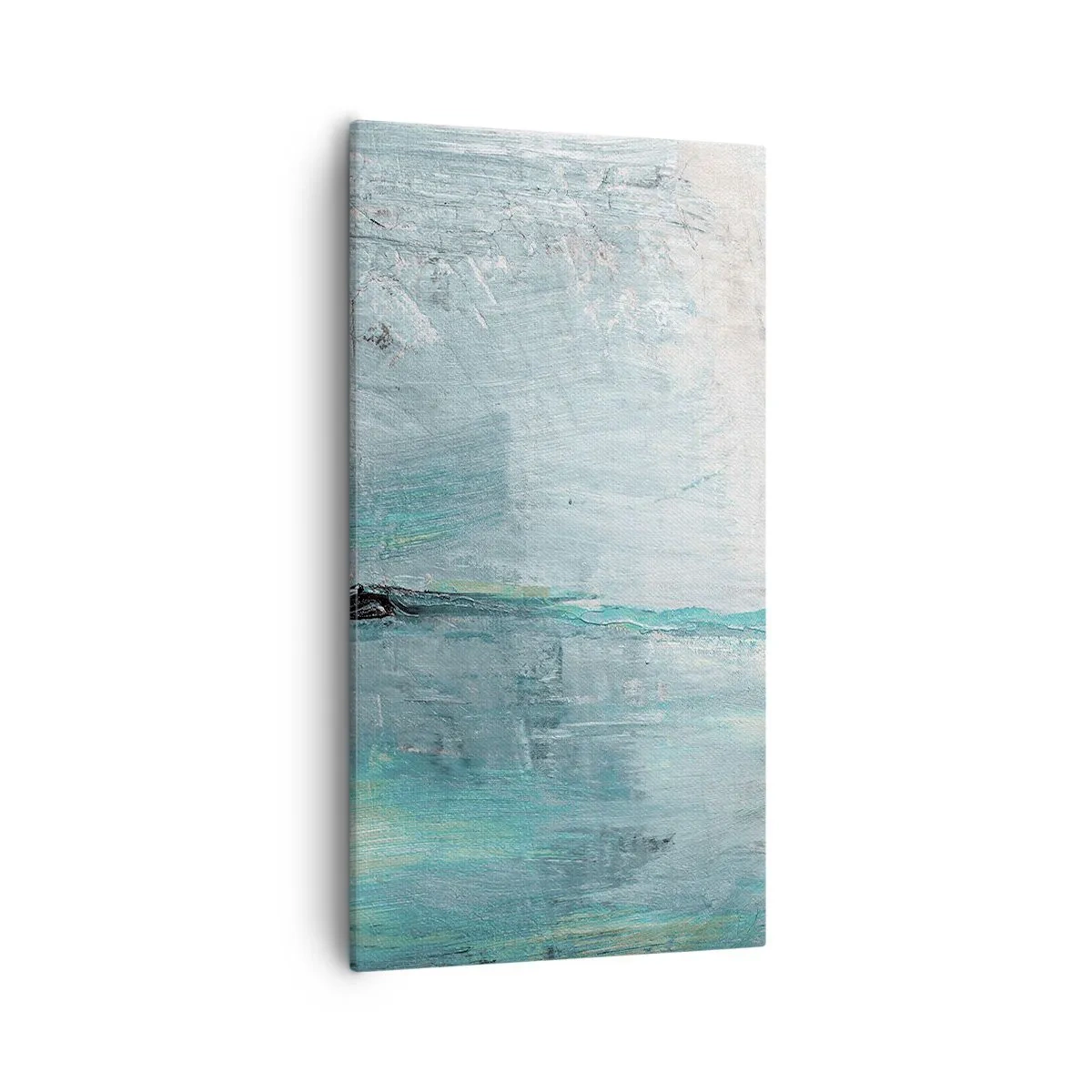 Canvastavla - Bild på duk - Horisontellt i blått - 55x100 cm
