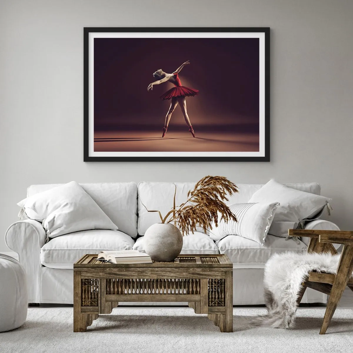 Affisch i svart ram - Prima ballerina - 100x70 cm
