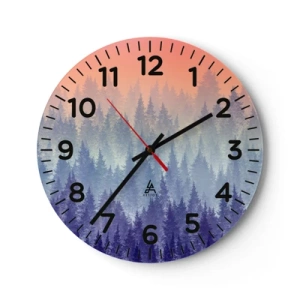 Väggklocka - Klocka på glas - Högt, högre, upp till himlen - 40x40 cm