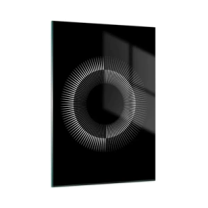 Glastavla - Bild på glas - Svart sol - 50x70 cm