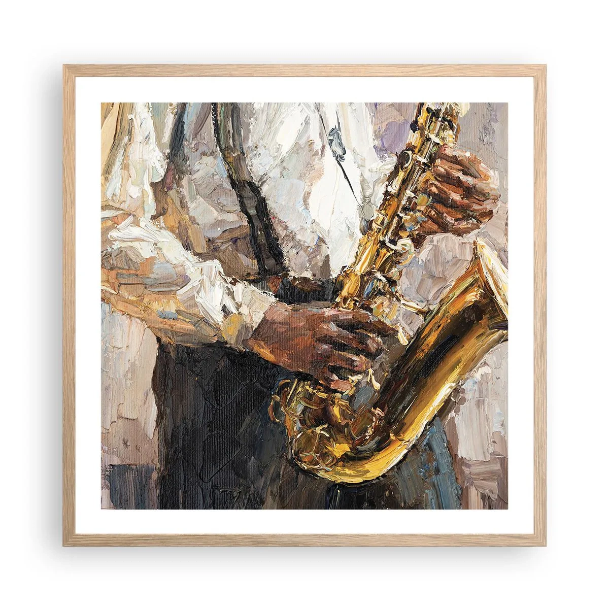 Affisch i ram av ljusek - Dags för solo - 60x60 cm