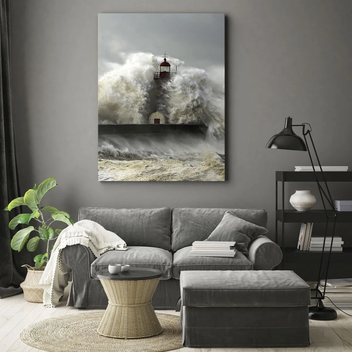 Canvastavla - Bild på duk - Havets ilska - 50x70 cm