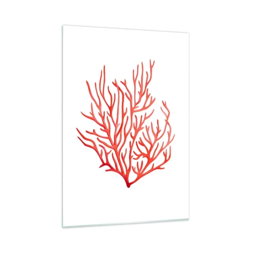 Glastavla - Bild på glas - Filigran av korall - 50x70 cm