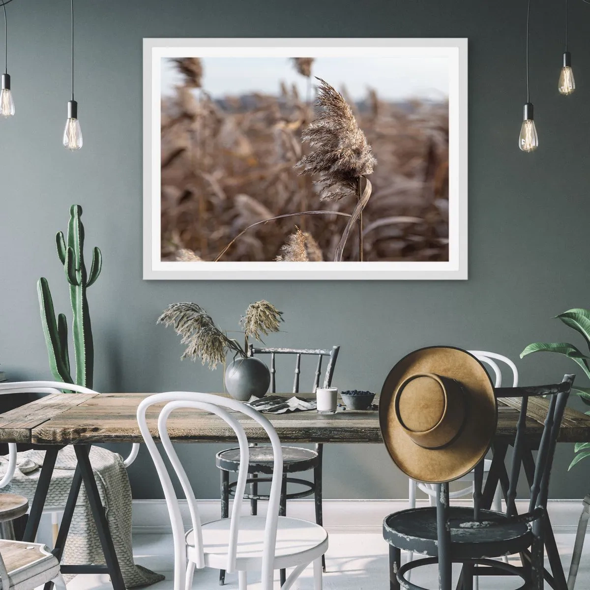 Affisch i vit ram - Dags att flyga bort med vinden - 40x30 cm