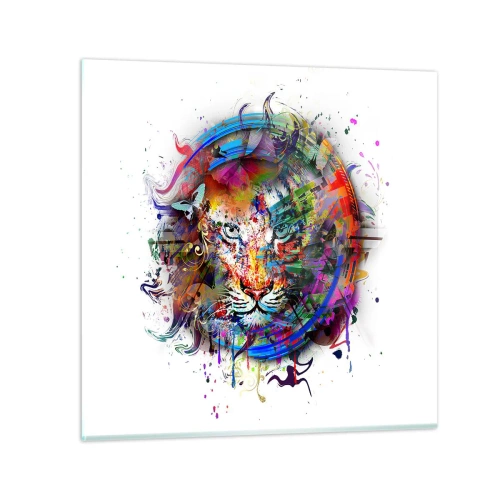 Glastavla - Bild på glas - Lurar bakom regnbågen - 60x60 cm