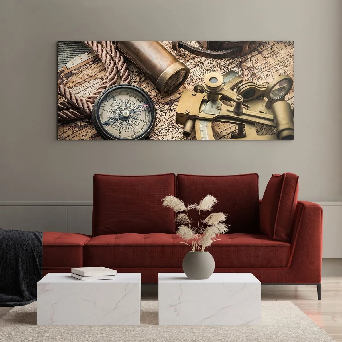 Glastavla - Bild på glas - Sätt ut kursen - 100x40 cm