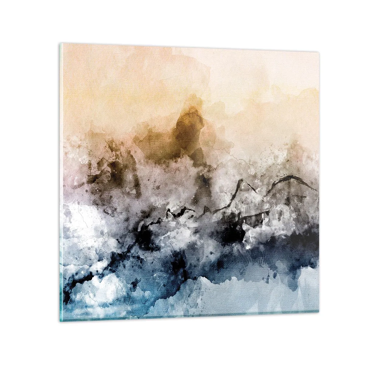 Glastavla - Bild på glas - Dränkta i dimman - 50x50 cm
