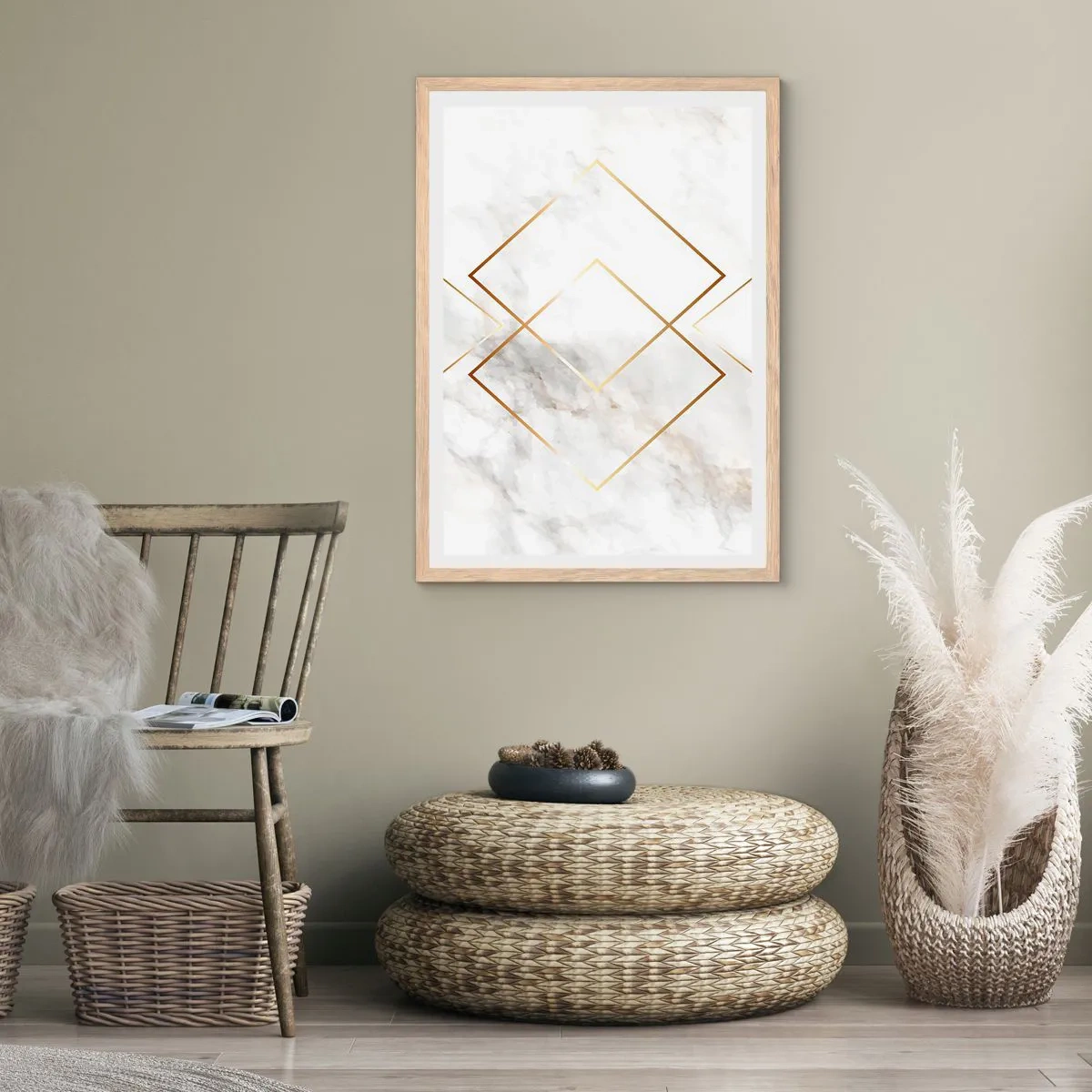 Affisch i ram av ljusek - Utsikt över oändlighet - 70x100 cm