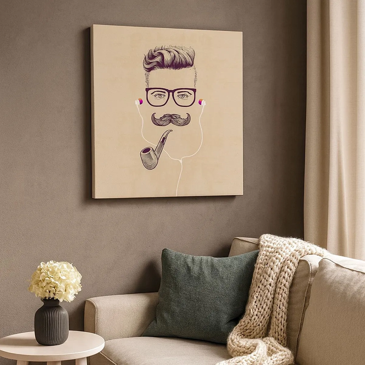 Canvastavla - Bild på duk - Riktig man? - 30x30 cm