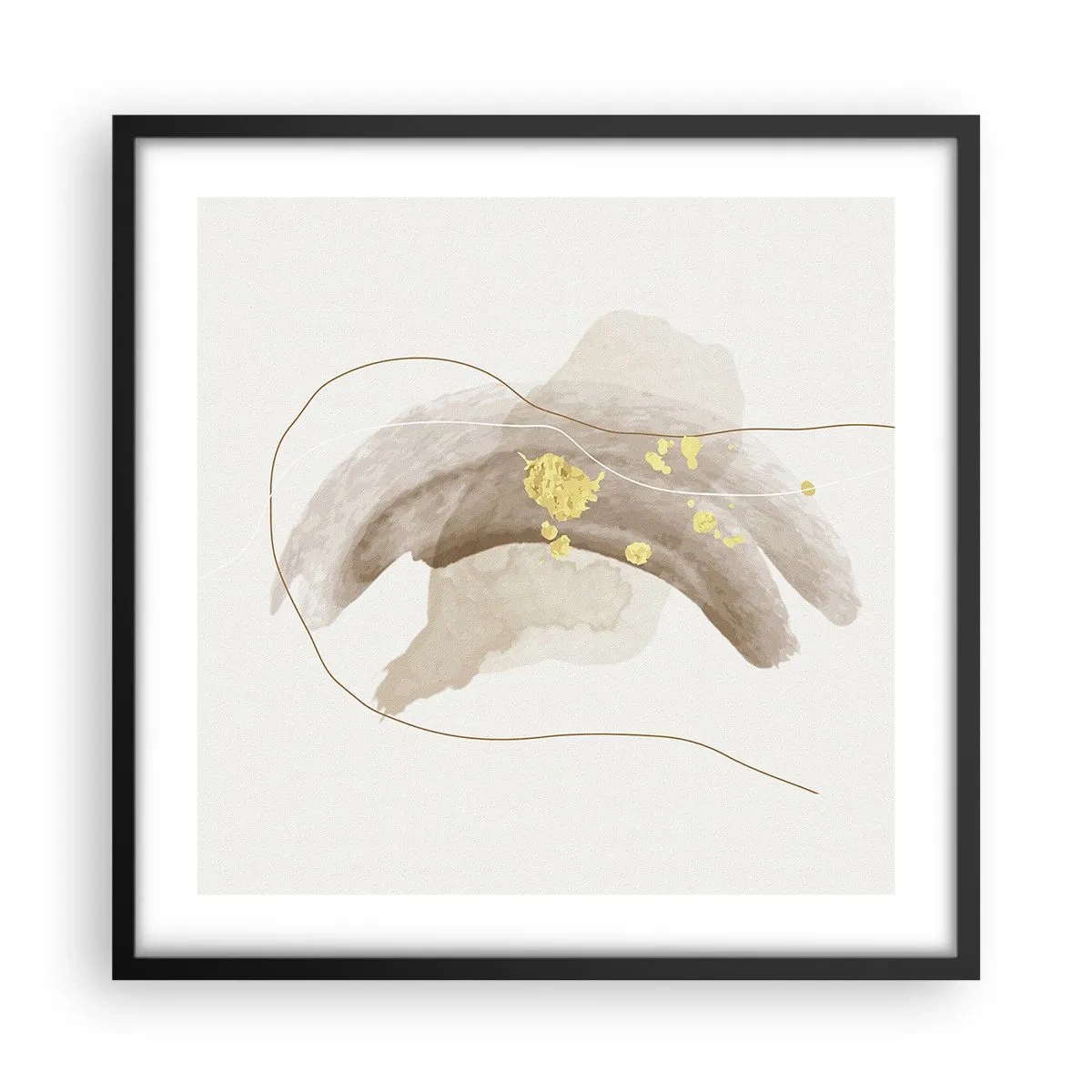 Affisch i svart ram - Träffat i rummet - 50x50 cm