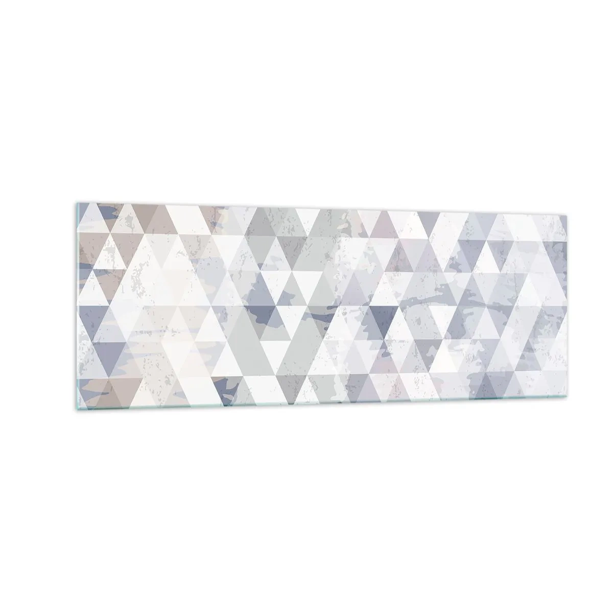 Glastavla - Bild på glas - Trianglar - 140x50 cm