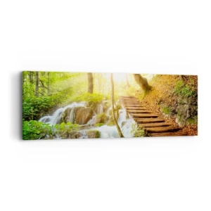 Canvastavla - Bild på duk - Efterlängtad svalka - 90x30 cm