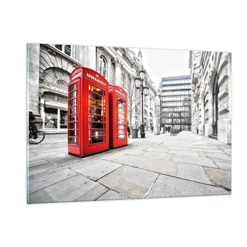 Glastavla - Bild på glas - Welcome to London - 120x80 cm