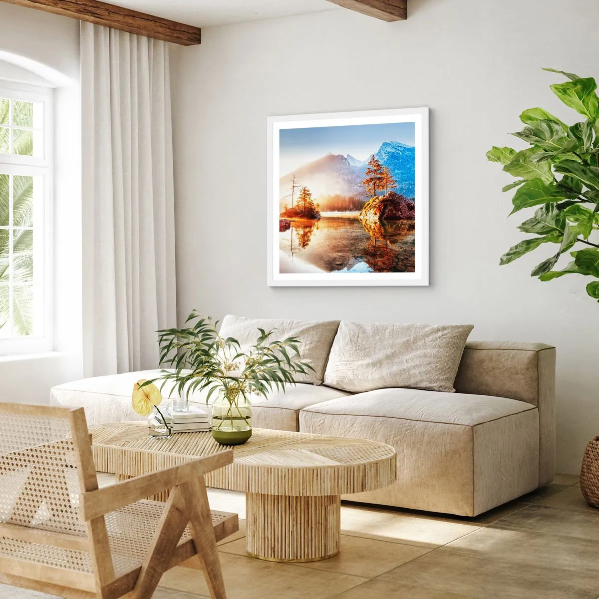 Affisch i vit ram - Naturen i ett nytt ljus - 50x50 cm