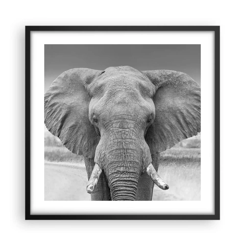 Affisch i svart ram - Välkommen till min värld - 50x50 cm