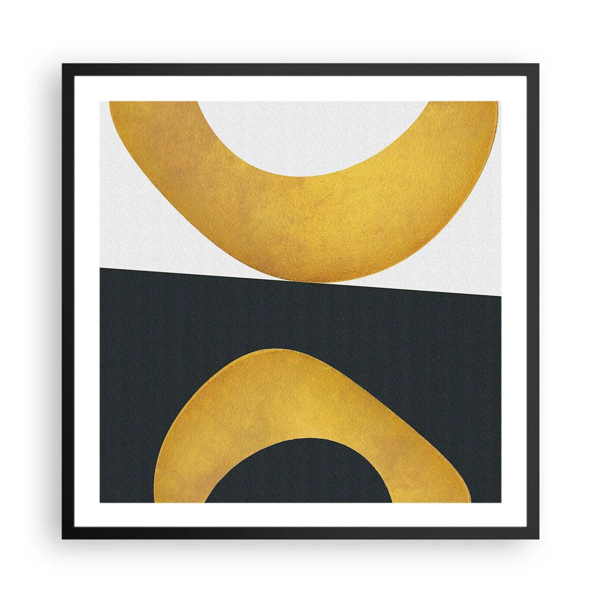 Affisch i svart ram - Öfr det första: guld - 60x60 cm
