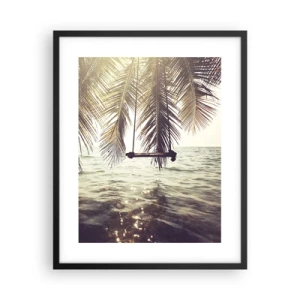 Affisch i svart ram - Gunga i molnen hur mycket du vill - 40x50 cm