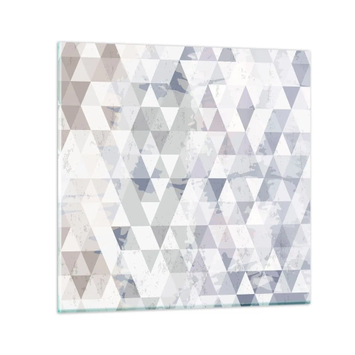 Glastavla - Bild på glas - Trianglar - 40x40 cm