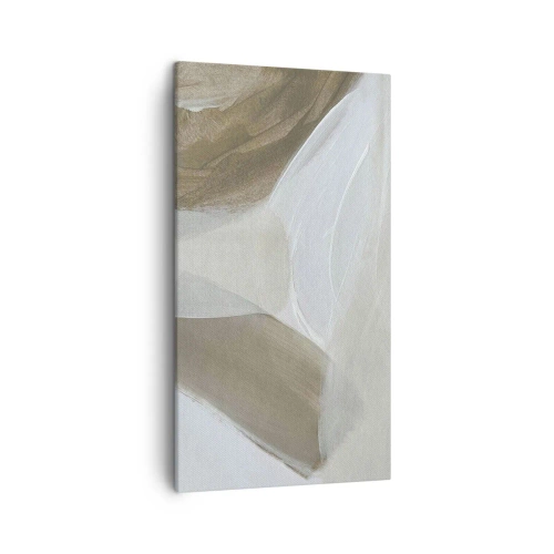 Canvastavla - Bild på duk - Våg av vitt - 45x80 cm