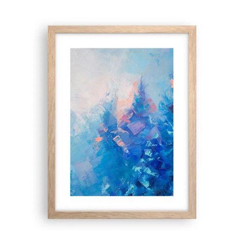 Affisch i ram av ljusek - Vinterabstraktion - 30x40 cm
