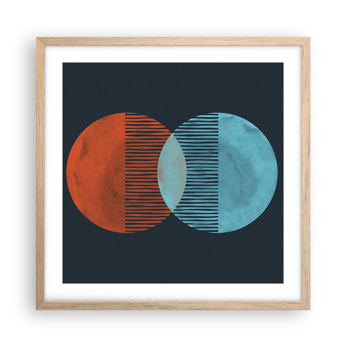 Affisch i ram av ljusek - Astronomisk fantasi - 50x50 cm