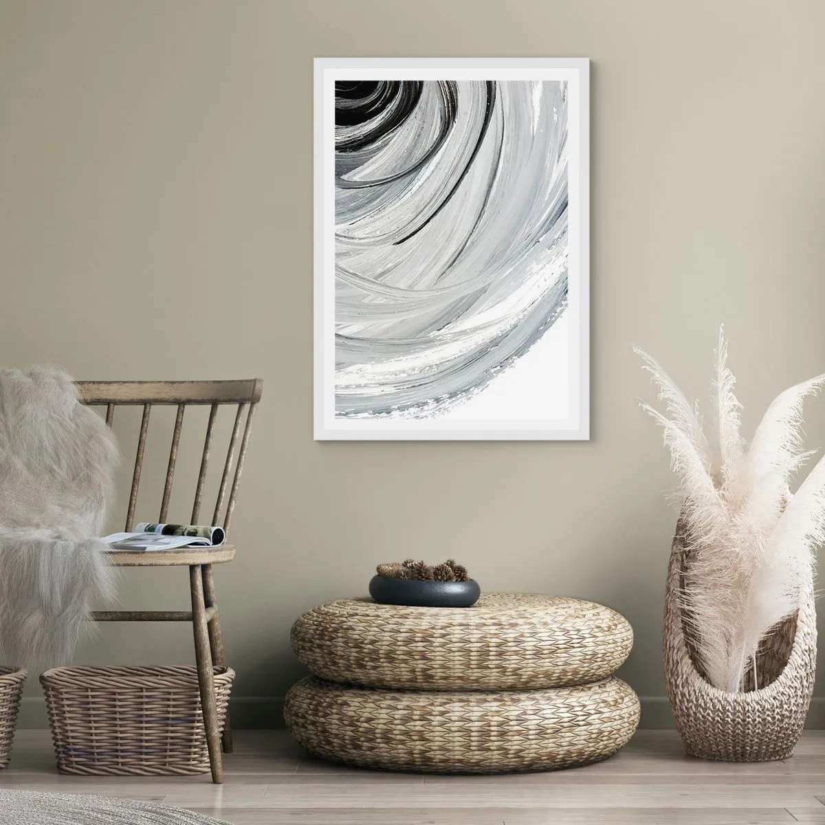 Affisch i vit ram - Orbital komposition - 50x70 cm