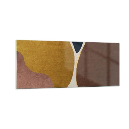 Glastavla - Bild på glas - Abstraktion - en plats i rymden - 100x40 cm