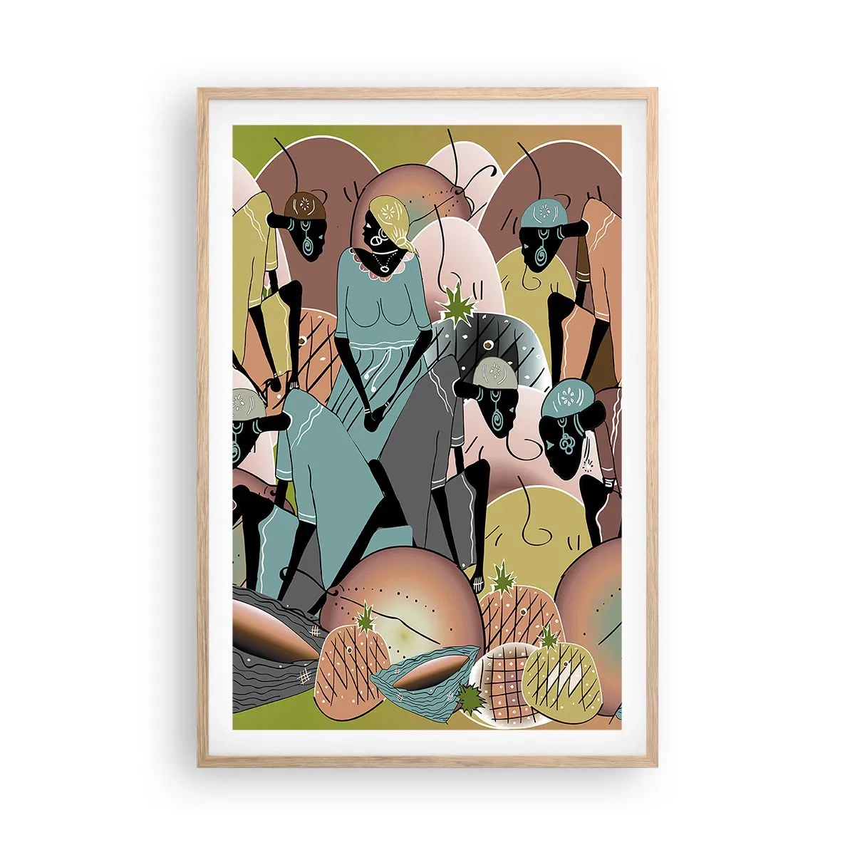 Affisch i ram av ljusek - Högtiden kommer - 61x91 cm