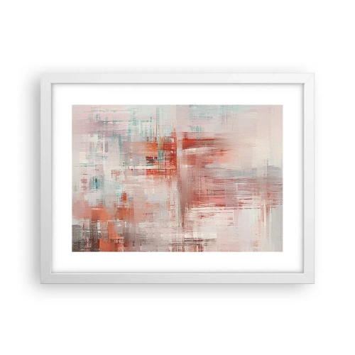 Affisch i vit ram - Dimmigt. Rosa - 40x30 cm