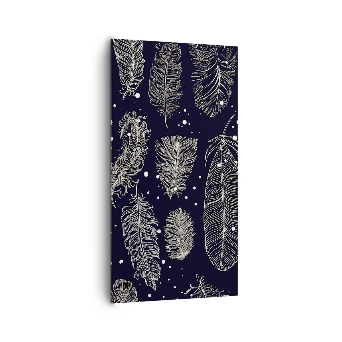 Canvastavla - Bild på duk - Fjäderspets - 65x120 cm