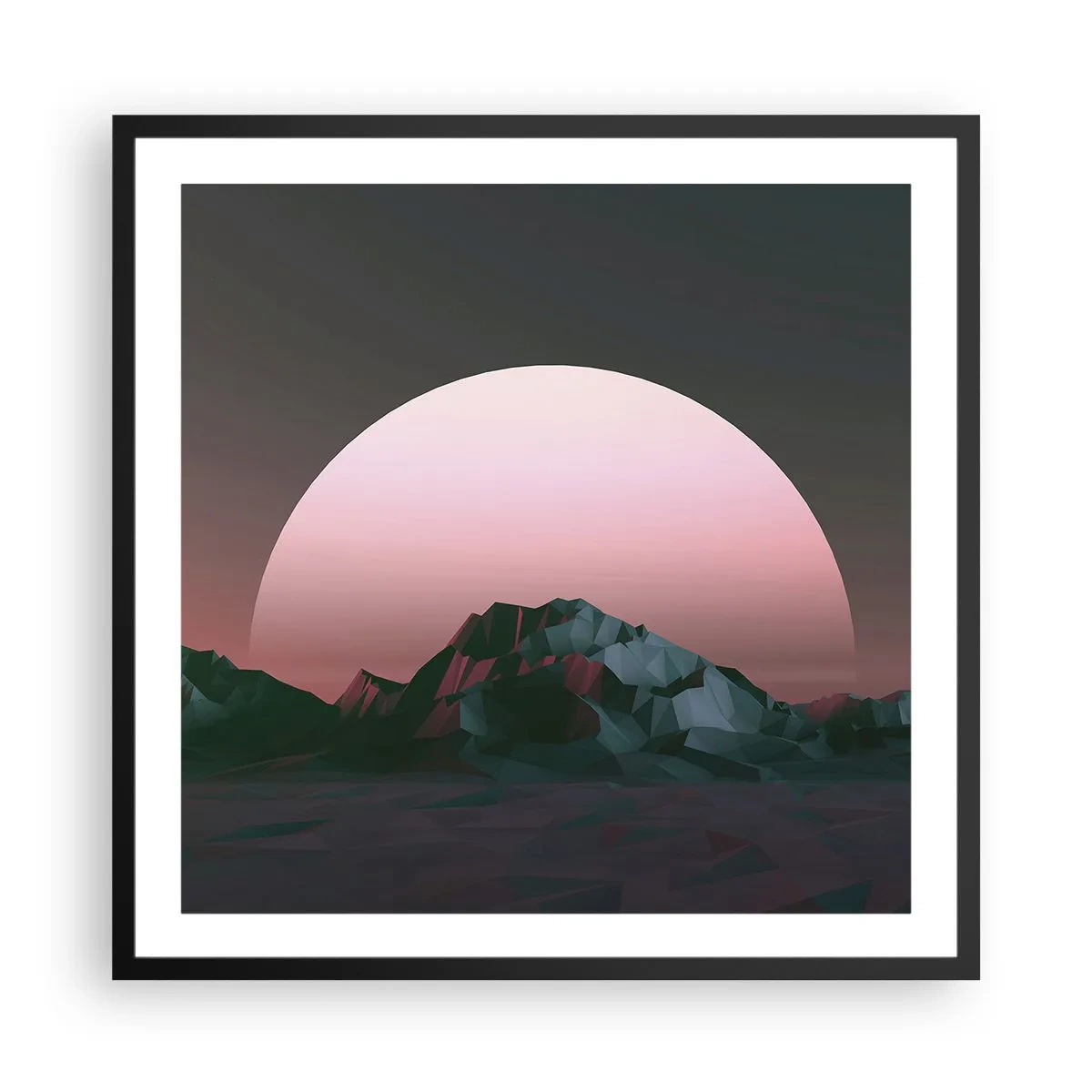 Affisch i svart ram - I den granliggande galaxen - 60x60 cm