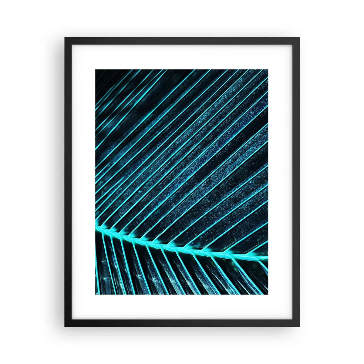 Affisch i svart ram - Grön textur - 40x50 cm