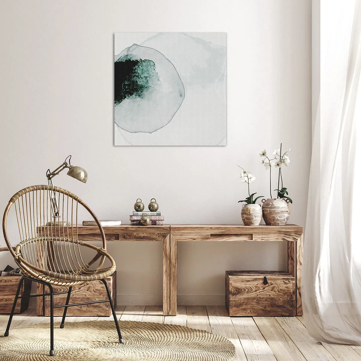 Canvastavla - Bild på duk - I en droppe vatten - 30x30 cm