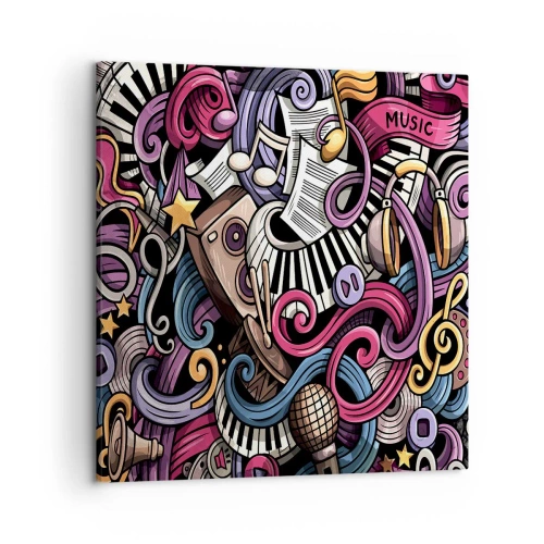 Canvastavla - Bild på duk - Komplicerad melodi - 50x50 cm