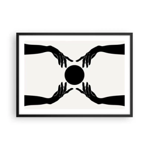 Affisch i svart ram - Ett hemligt tecken - 70x50 cm