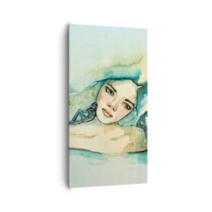 Canvastavla - Bild på duk - Am I blue? - 65x120 cm