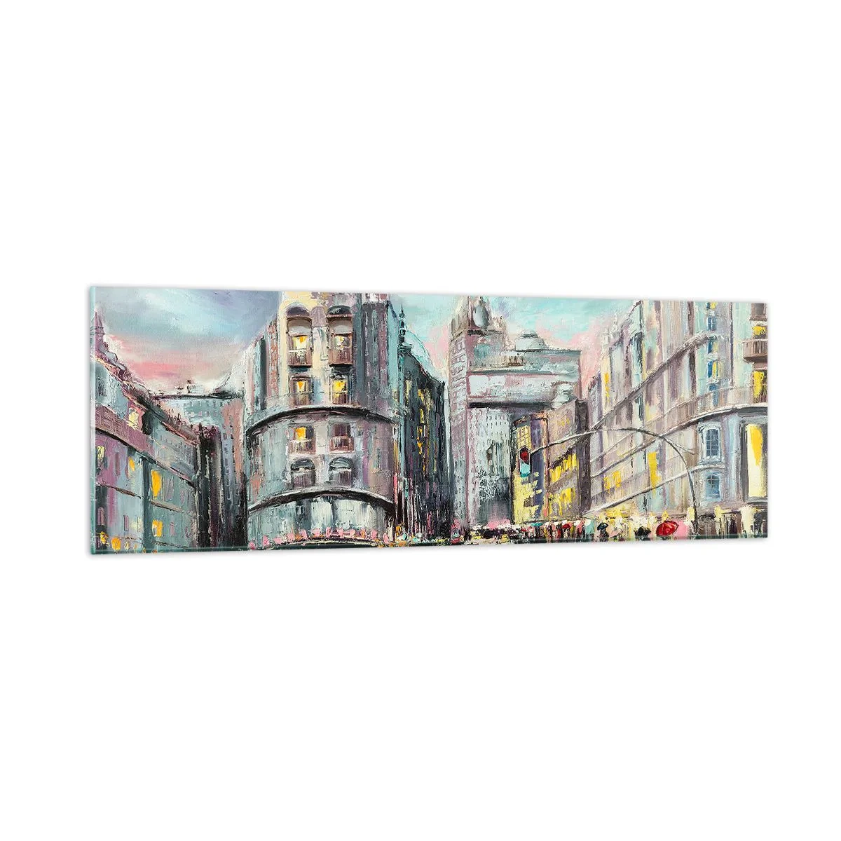 Glastavla - Bild på glas - Det blir en lyckad kväll - 90x30 cm