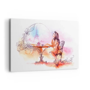 Canvastavla - Bild på duk - Paris stil - 120x80 cm