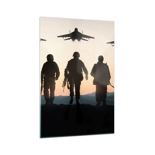 Glastavla - Bild på glas - Välkommen till vår värld - 70x100 cm