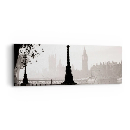 Canvastavla - Bild på duk - Morgon i London - 90x30 cm