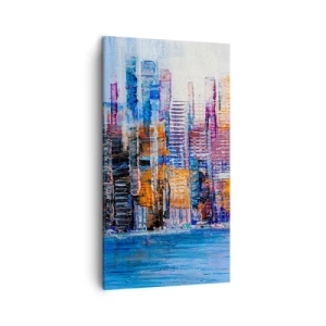 Canvastavla - Bild på duk - En glädjefylld metropol - 45x80 cm