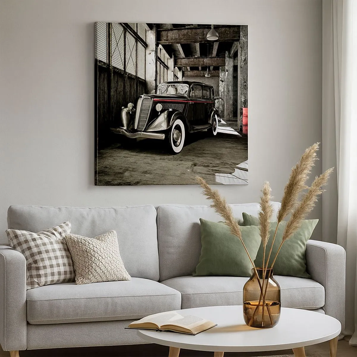 Canvastavla - Bild på duk - 30-talets tidlösa elegans. - 30x30 cm